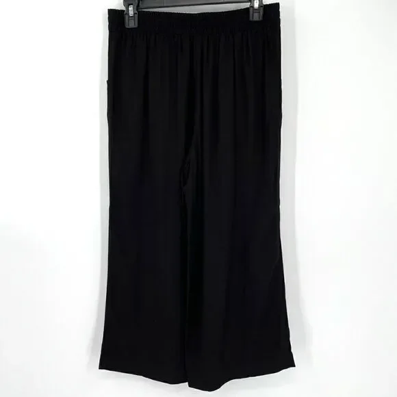 Drew Black Luka Wide Leg‎ Crop Pants High Rise Women Small NWT Style ZT80773T - Picture 6 of 9